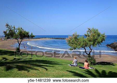 Stock Photo - Canary Islands, Tenerife, Playa de Las Americas. Fotosearch