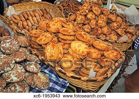Stock Image - Canary pastry artisan. Typical Spanish sweets. Fotosearch