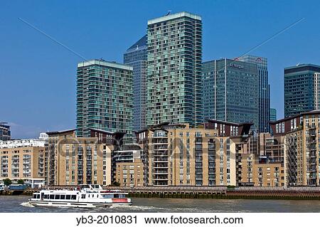 Canary Wharf and Riverside Property, London, England. View Large Photo Image Stock Image - Canary Wharf and Riverside Property, London, England.. Fotosearch