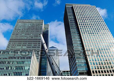 Stock Photograph - Canary Wharf, business and banking district, London, England, United Kingdom.. Fotosearch