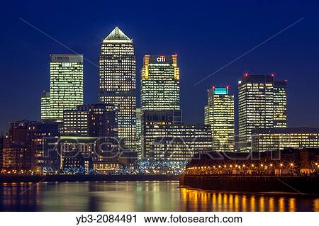 Canary Wharf Financial District Through The Fog, London, England. View Large Photo Image Stock Image - Canary Wharf Financial District Through The Fog, London, England.. Fotosearch