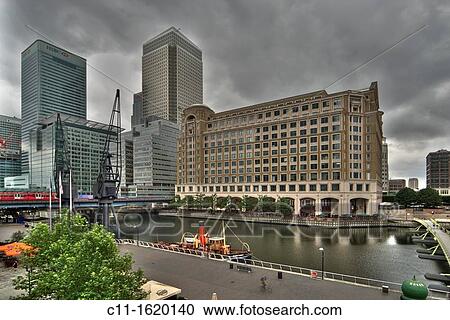 Stock Image - Canary Wharf, Isle of Dogs, London, England, UK. Fotosearch