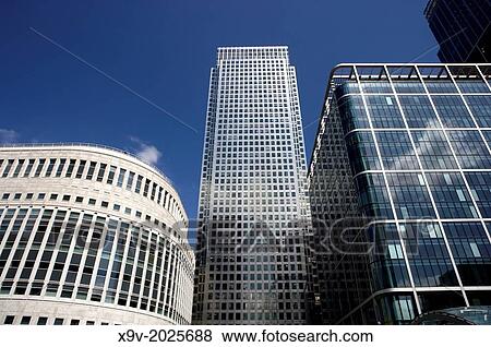 Stock Photo - Canary Wharf, London, England, Financial district.. Fotosearch