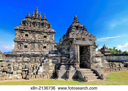 Candi, Plaosan temple (840s), Prambanan, near Yogyakarta, Java, Indonesia. View Large Photo Image Stock Photograph - Candi, Plaosan temple (840s), Prambanan, near Yogyakarta, Java, Indonesia.. Fotosearch