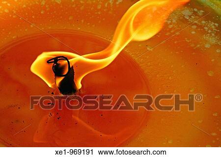 Stock Image - Candle flame. Fotosearch