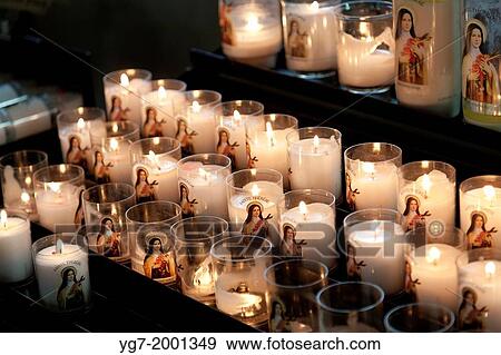 Candles in chuch of Honfleur, Calvados, Basse Normandie, France. View Large Photo Image Stock Photo - Candles in chuch of Honfleur, Calvados, Basse Normandie, France.. Fotosearch