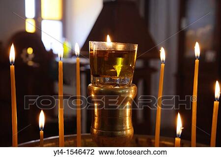 Candles inside a Greek Orthodox Church, Crete, Greece View Large Photo Image Stock Image - Candles inside a Greek Orthodox Church, Crete, Greece. Fotosearch