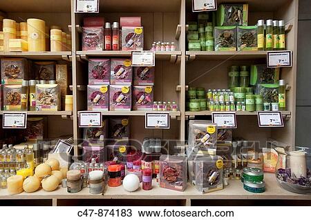 Stock Image - Candles on sale. Fotosearch