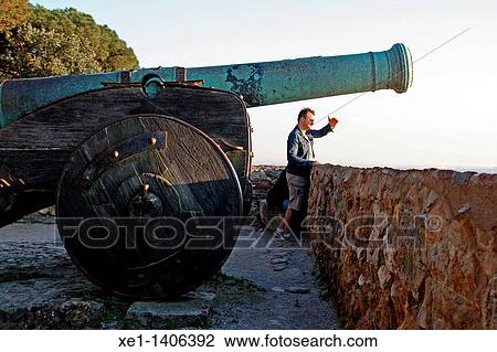 cannon, San Jorge castle, Lisbon, Portugal View Large Photo Image Stock Image - cannon, San Jorge castle, Lisbon, Portugal. Fotosearch