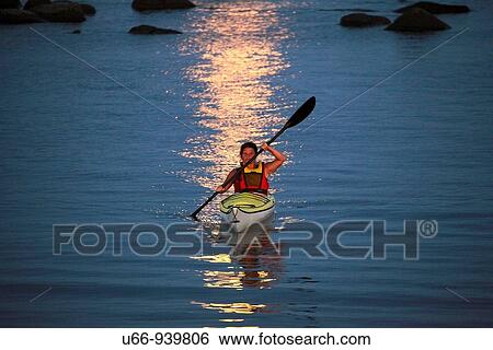 Canoeing in moonlight, Sm? land, Sweden View Large Photo Image Stock Photograph - Canoeing in moonlight, Sm? land, Sweden. Fotosearch