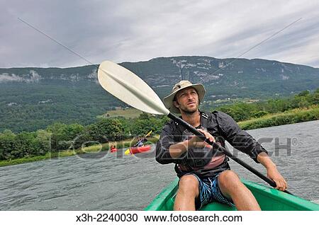 canoeing on a section of Vieux Rhone River near Motz in Chautagne region, Savoie, Rhone-Alpes region, France, Europe. View Large Photo Image Stock Image - canoeing on a section of Vieux Rhone River near Motz in Chautagne region, Savoie, Rhone-Alpes region, France, Europe.. Fotosearch