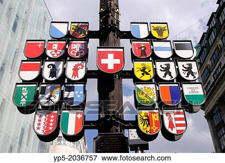 Stock Photo - Cantonal tree in Swiss Court Leicester Square London.. Fotosearch