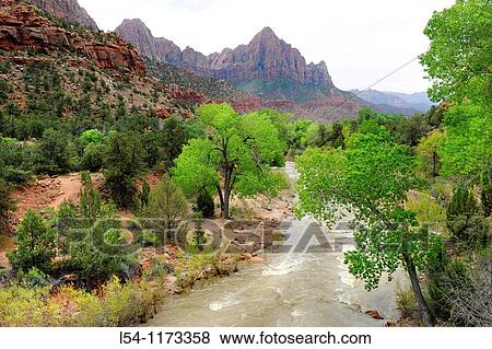Stock Photo - Canyon Junction Area Mount Zion National Park Utah. Fotosearch