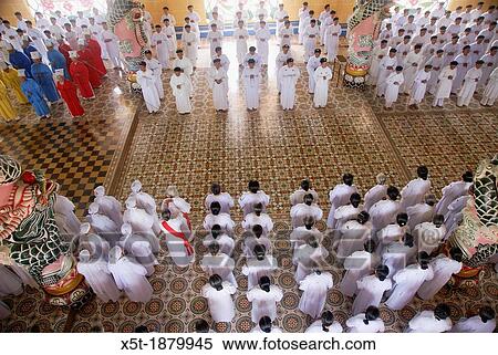 Stock Photography - Cao Dai temple, Tay Ninh, near Ho Chi Minh city, Vietnam. Fotosearch