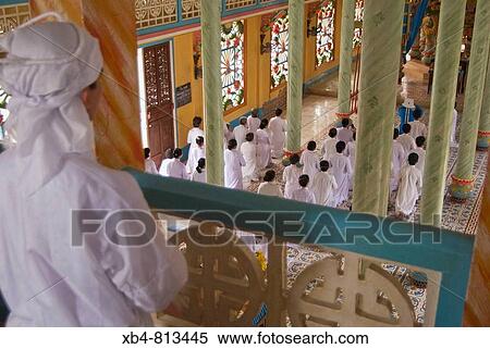 Caodaist temple, My Tho, Vietnam View Large Photo Image Stock Photography - Caodaist temple, My Tho, Vietnam. Fotosearch