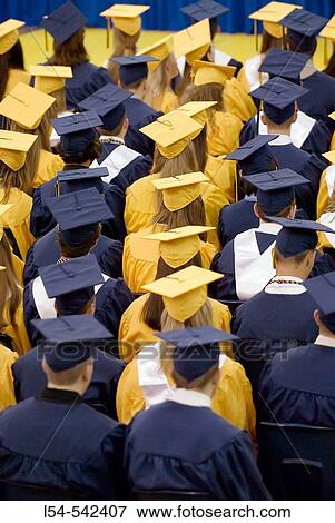 Cap and gown Commencment high school graduation ceremonies at Port Huron Northern High School in Port Huron Michigan View Large Photo Image Stock Photo - Cap and gown Commencment high school graduation ceremonies at Port Huron Northern High School in Port Huron Michigan. Fotosearch