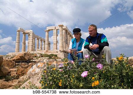 Cape Sounion, Greece, Temple of Poseidon. View Large Photo Image Stock Photo - Cape Sounion, Greece, Temple of Poseidon.. Fotosearch