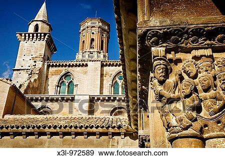 Capital of Tudela cathedral Navarre Spain View Large Photo Image Stock Photo - Capital of Tudela cathedral Navarre Spain. Fotosearch