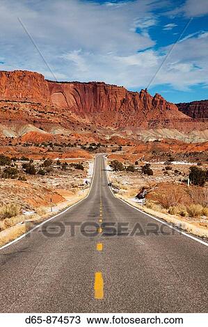 Capitol Reef National Park, Rt. 24 in winter, Torrey, Utah, USA View Large Photo Image Stock Image - Capitol Reef National Park, Rt. 24 in winter, Torrey, Utah, USA. Fotosearch