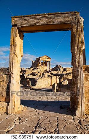 Capitol. Roman City of Dougga. Tunisia. Africa. View Large Photo Image Stock Image - Capitol. Roman City of Dougga. Tunisia. Africa.. Fotosearch