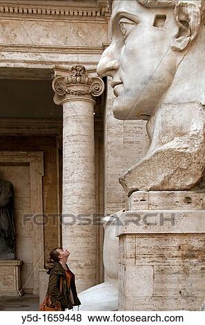 Capitoline Museum, Musei Capitolini, Palazzo Nuovo, Capitoline Hill, Piazza del Campidoglio, Rome, Lazio, Italy, Europe, Colossal Head of Constantine View Large Photo Image Stock Photo - Capitoline Museum, Musei Capitolini, Palazzo Nuovo, Capitoline Hill, Piazza del Campidoglio, Rome, Lazio, Italy, Europe, Colossal Head of Constantine. Fotosearch