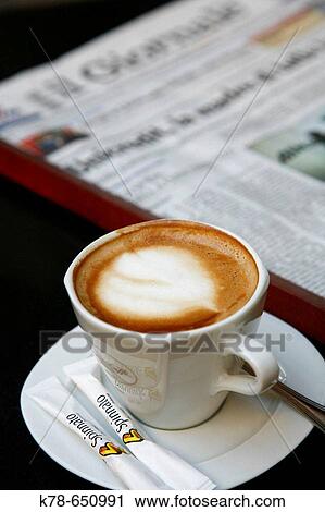 Cappucino at Antico Cafe Spinnato in Palermo, Sicily, Italy View Large Photo Image Stock Image - Cappucino at Antico Cafe Spinnato in Palermo, Sicily, Italy. Fotosearch