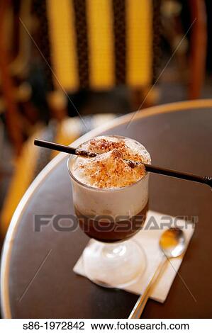 Capuccino Served at a Left Bank Seine River Outdoor Cafe, Paris, France View Large Photo Image Stock Image - Capuccino Served at a Left Bank Seine River Outdoor Cafe, Paris, France. Fotosearch