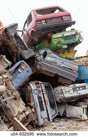 Stock Photography - Car Cemetery in Croatia. Europe. Fotosearch