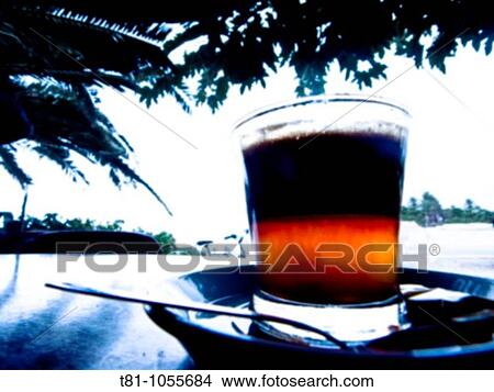 Picture - carajillo drink coffee. Fotosearch