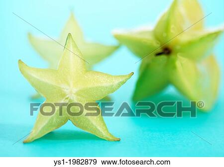 Stock Photo - Carambola Star Fruit, averrhoa carambola, Exotic Fruit.. Fotosearch