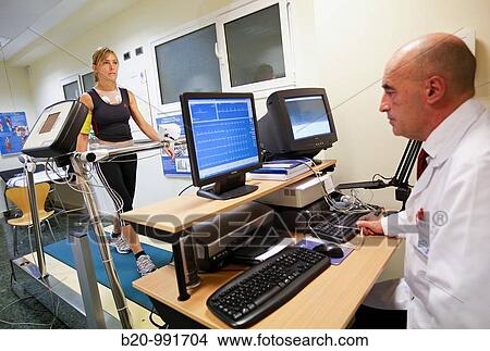 Cardiac stress test, sports medicine. Hospital Policlinica Gipuzkoa, San Sebastian, Donostia, Euskadi, Spain View Large Photo Image Picture - Cardiac stress test, sports medicine. Hospital Policlinica Gipuzkoa, San Sebastian, Donostia, Euskadi, Spain. Fotosearch