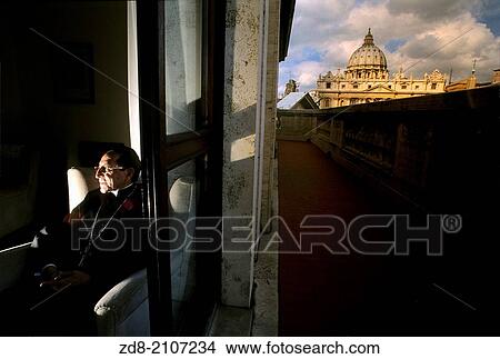 Picture - cardinal in the vatican city.. Fotosearch