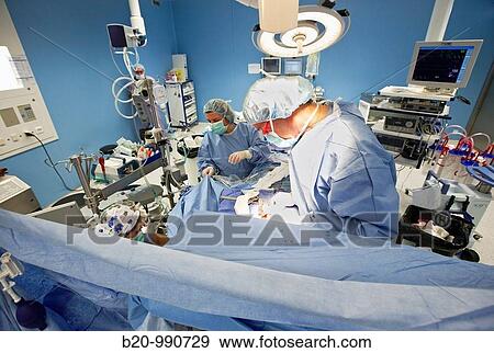 Stock Photo - Cardiology operating room, cardiovascular surgery, cardiac surgery. Hospital Policlinica Gipuzkoa, San Sebastian, Donostia, Euskadi, Spain. Fotosearch