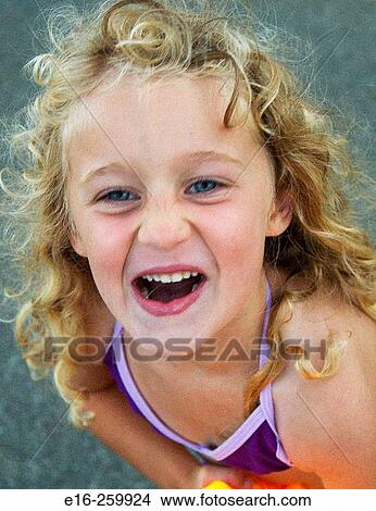 Picture - carefree girl. Fotosearch