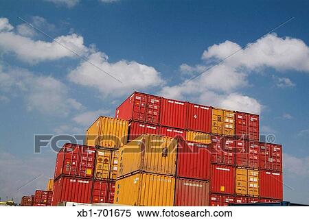 Cargo containers. Hamburg, Germany View Large Photo Image Stock Photography - Cargo containers. Hamburg, Germany. Fotosearch