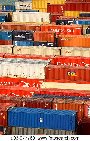 Cargo containers View Large Photo Image Stock Image - Cargo containers. Fotosearch
