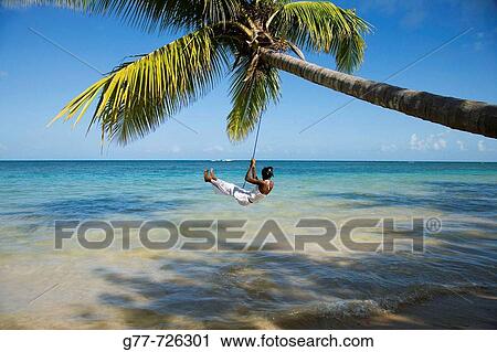 Stock Image - Caribbean Dominican Republic Samana Peninsula Las Terrenas Haitian Woman. Fotosearch