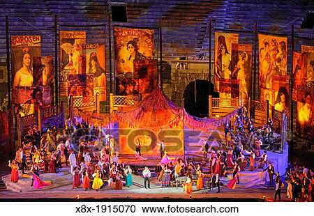 Carmen by Bizet, performance at Arena, Verona, Italy View Large Photo Image Stock Image - Carmen by Bizet, performance at Arena, Verona, Italy. Fotosearch