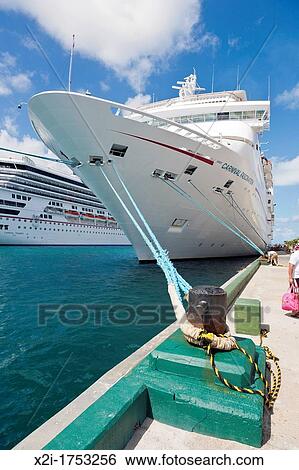 Carnival Fascination cruise ship at dock in Nassau, Bahamas View Large Photo Image Stock Photograph - Carnival Fascination cruise ship at dock in Nassau, Bahamas. Fotosearch