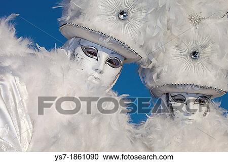 Stock Image - Carnival masks, Venice, Italy. Fotosearch