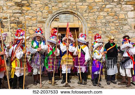 Carnival of Zamarrones, Pejanda village, Polaciones valley, Cantabria, Spain, Europe. View Large Photo Image Stock Image - Carnival of Zamarrones, Pejanda village, Polaciones valley, Cantabria, Spain, Europe.. Fotosearch