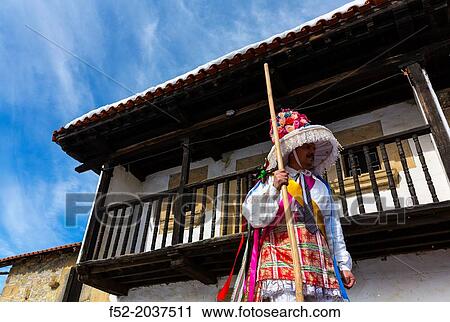 Carnival of Zamarrones, Santa Eulalia village, Polaciones valley, Cantabria, Spain, Europe. View Large Photo Image Stock Image - Carnival of Zamarrones, Santa Eulalia village, Polaciones valley, Cantabria, Spain, Europe.. Fotosearch