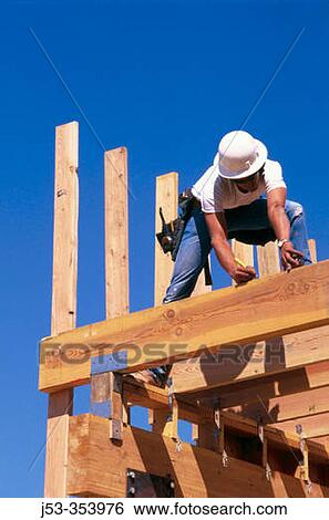 Carpenter. East Antelope, California. USA. View Large Photo Image Stock Photograph - Carpenter. East Antelope, California. USA.. Fotosearch