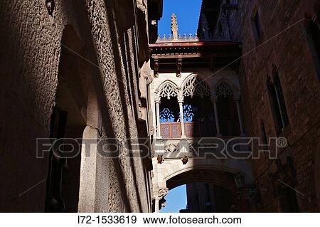 Carrer del Bisbe, Bisbe Irurita street, Gothic Quarter, Barcelona, Catalonia, Spain View Large Photo Image Stock Photo - Carrer del Bisbe, Bisbe Irurita street, Gothic Quarter, Barcelona, Catalonia, Spain. Fotosearch