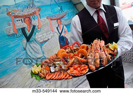 Carrusel de marisco en la Marisquer? a Bah? a. Vigo. Spain. View Large Photo Image Picture - Carrusel de marisco en la Marisquer? a Bah? a. Vigo. Spain.. Fotosearch