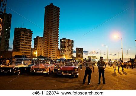 Cars during the Carnival. Malecon sea front boulevard. La Havana. Cuba. View Large Photo Image Picture - Cars during the Carnival. Malecon sea front boulevard. La Havana. Cuba.. Fotosearch