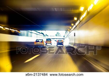 Cars, tunnel and traffic. View Large Photo Image Picture - Cars, tunnel and traffic.. Fotosearch