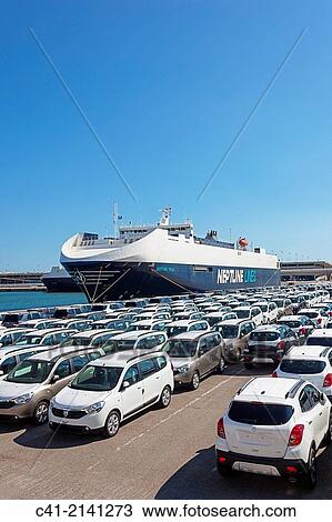 Cars waiting for board. Port of Barcelona. Barcelona. Spain. View Large Photo Image Stock Image - Cars waiting for board. Port of Barcelona. Barcelona. Spain.. Fotosearch