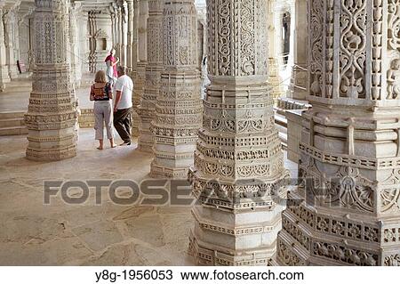 Carved pillars of white marble in the Jain Temple, Ranakpur, Rajasthan, India. View Large Photo Image Stock Image - Carved pillars of white marble in the Jain Temple, Ranakpur, Rajasthan, India.. Fotosearch