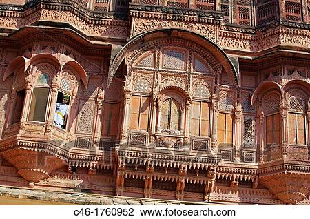Carved windows and arches in stonework, Meherangarh Fort Jodhpur Rajasthan India. View Large Photo Image Stock Image - Carved windows and arches in stonework, Meherangarh Fort Jodhpur Rajasthan India.. Fotosearch